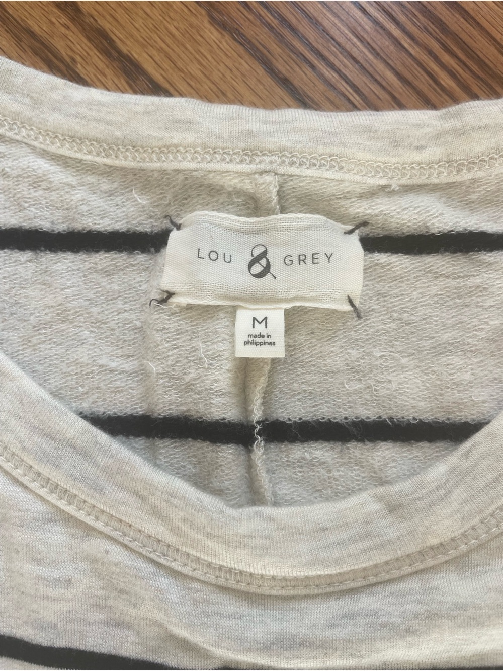 Lou & Grey Loft Soft Sweatshirt Striped Dress Size Medium - Picture 5 of 10
